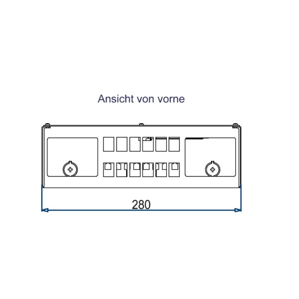 Produktbild MVT 150 124 SVZ  -  Aufputz Medienverteiler für 12 Keystone (19.4mm Ausschnitt)
